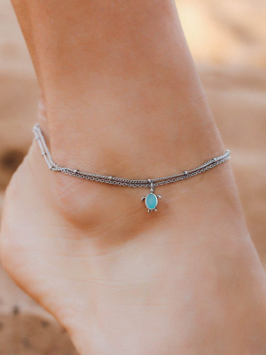 Double Chain Turtle Anklet