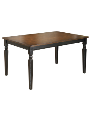 Owingsville Rectangular Dining Room Table Wood/black/brown - Signature Design By Ashley
