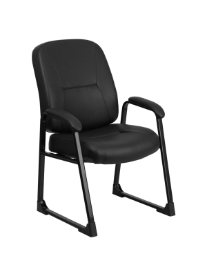 Hercules Series 400 Lb. Capacity Big & Tall Executive Side Chair Black Leather - Flash Furniture