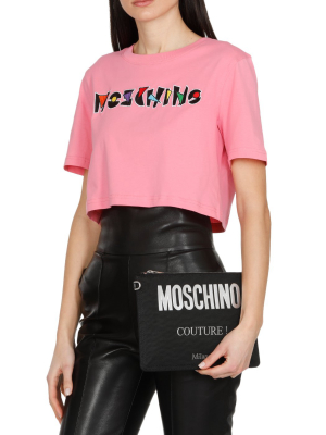 Moschino Couture Logo Clutch Bag