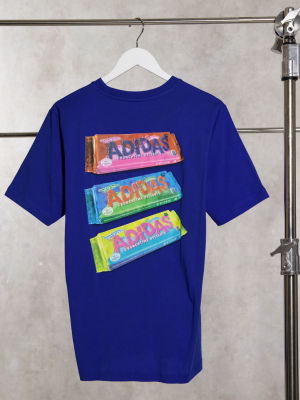 Adidas T-shirt With Sweets Logo In Blue