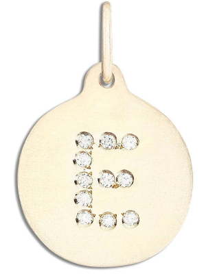 "e" Alphabet Charm Pavé Diamonds