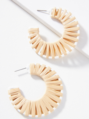 Rattan Hoop Earrings