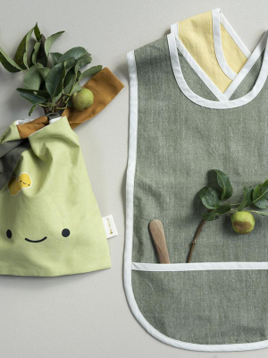 Storage / Sandwich Bag . Organic Cotton - Apple