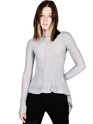 Asymmetric Transparent Grey Longsleeve