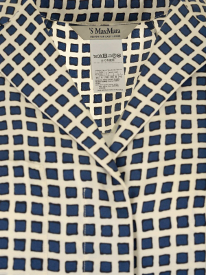 's Max Mara Square Print Coat