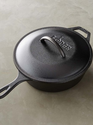 Lodge Cast-iron Covered Deep Skillet