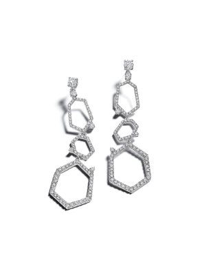 Jackson 3-drop Pavé Diamond Earrings