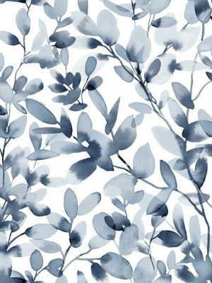 Botany Vines Peel & Stick Wallpaper In Blue By York Wallcoverings