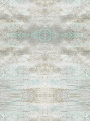 Serene Jewel Wallpaper In Blue-grey From The Impressionist Collection By York Wallcoverings