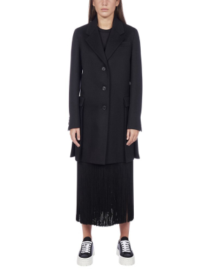 Prada Single-breasted Pleated Coat