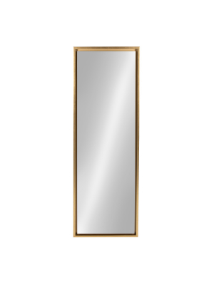 16" X 48" Evans Framed Wall Panel Mirror Gold - Kate And Laurel