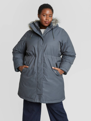 Women's Plus Size Cold Weather Parka - Ava & Viv™