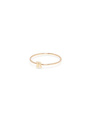 14k Itty Bitty Letter Ring