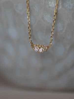 Twin Diamond Necklace