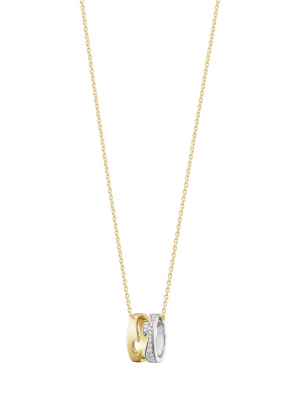 Gold & Diamond Fusion Pendant Necklace