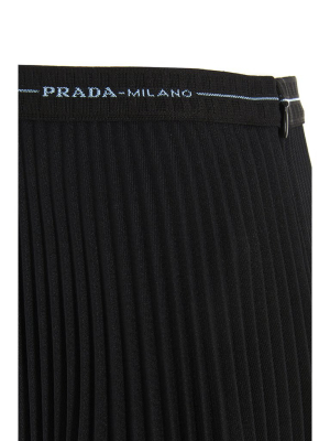 Prada Pleated Midi Skirt