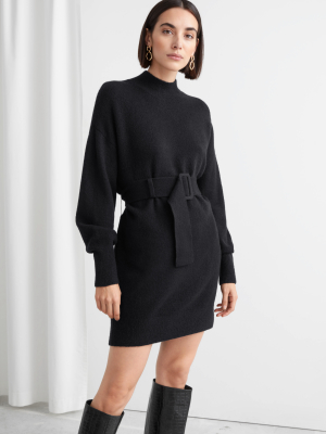 Relaxed Belted Mini Dress