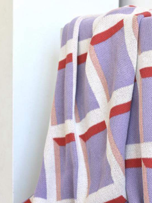 Happy Habitat Windowpane Throw - Lilac