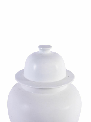 Temple Jar Matte Glaze White