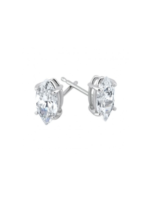 Pompeii3 1/2ct Diamond Studs 14k White Gold