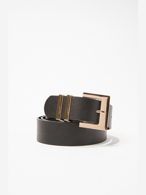 Square-buckle Waist Belt