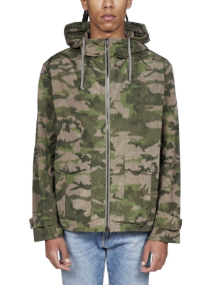 Herno Camouflage Hooded Jacket