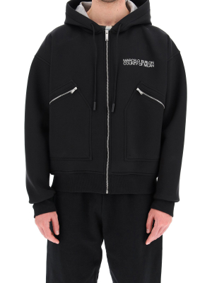 Marcelo Burlon County Of Milan Logo Printed Hooded Jacket