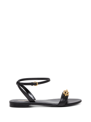 Saint Laurent Front Chain Detail Sandals