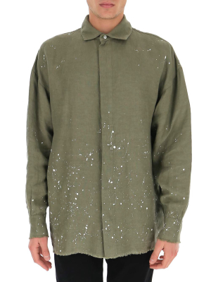 Palm Angels Logo Paint Splatter Shirt