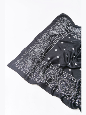 Celestial Bandana Print Scarf