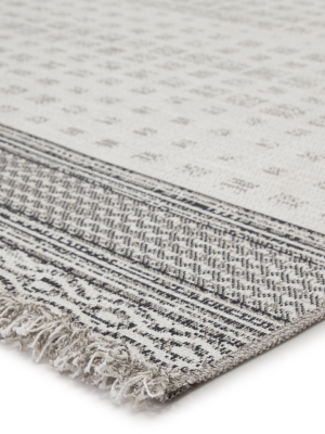 Marion Indoor/outdoor Border Gray & Light Gray Rug