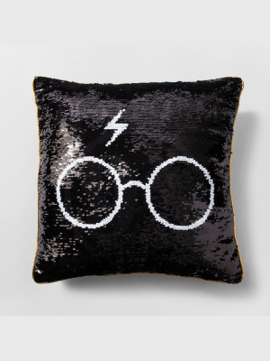 Harry Potter Throw Pillow Black/gold