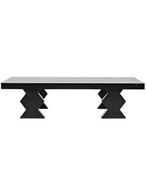 Noir Suzu Hand Rubbed Black Coffee Table