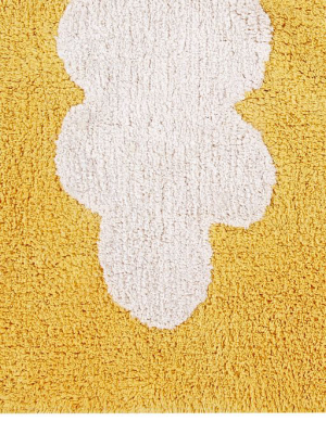 Clouds Rug In Mustard