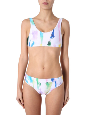 Être Cécile Watercolour Print Bikini Top