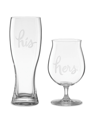 Two Of A Kind™ 2pc "his And Hers" Beer Mugs