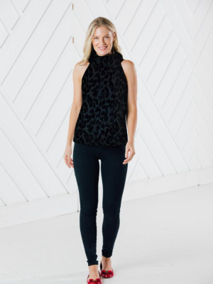 Leopard Cowl Neck Top