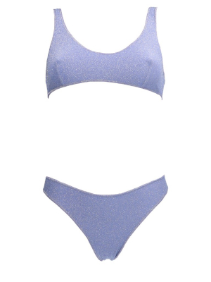 Oséree Metallic Two-piece Bikini Set