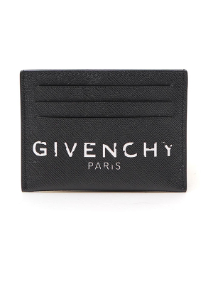 Givenchy Vintage Effect Logo Print Cardholder