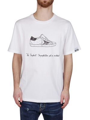 Golden Goose Deluxe Brand Sneaker Printed Crewneck T-shirt