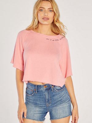 Stir It Up Billie Short Sleeve Pullover | Bubblegum