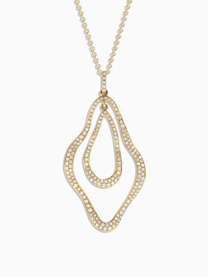 Effy 14k Yellow Gold Diamond Pendant, 0.63 Tcw