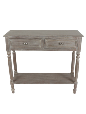 Simplify Two Drawer Console Table Natural - Décor Therapy