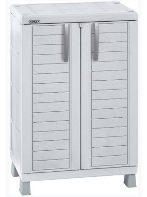 Medium Storage Cabinet Light Gray - Inval