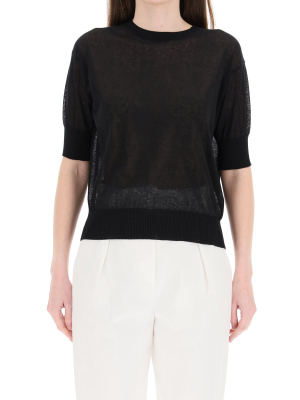 Max Mara Studio Crewneck Short-sleeve Top