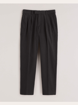 Pleated Sateen Skinny Pants