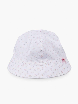 Cherry Motif Hat In White