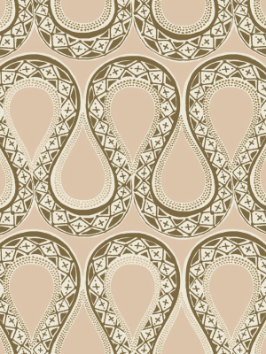 Tempaper Sexy Serpentine Wallpaper - Blush