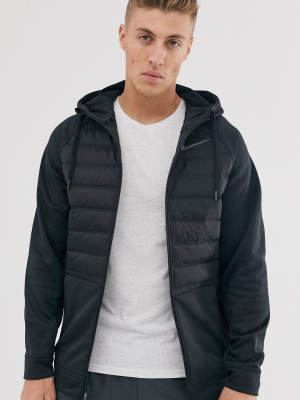 Nike Training Therma Zip-up Jacket With Quilted Body